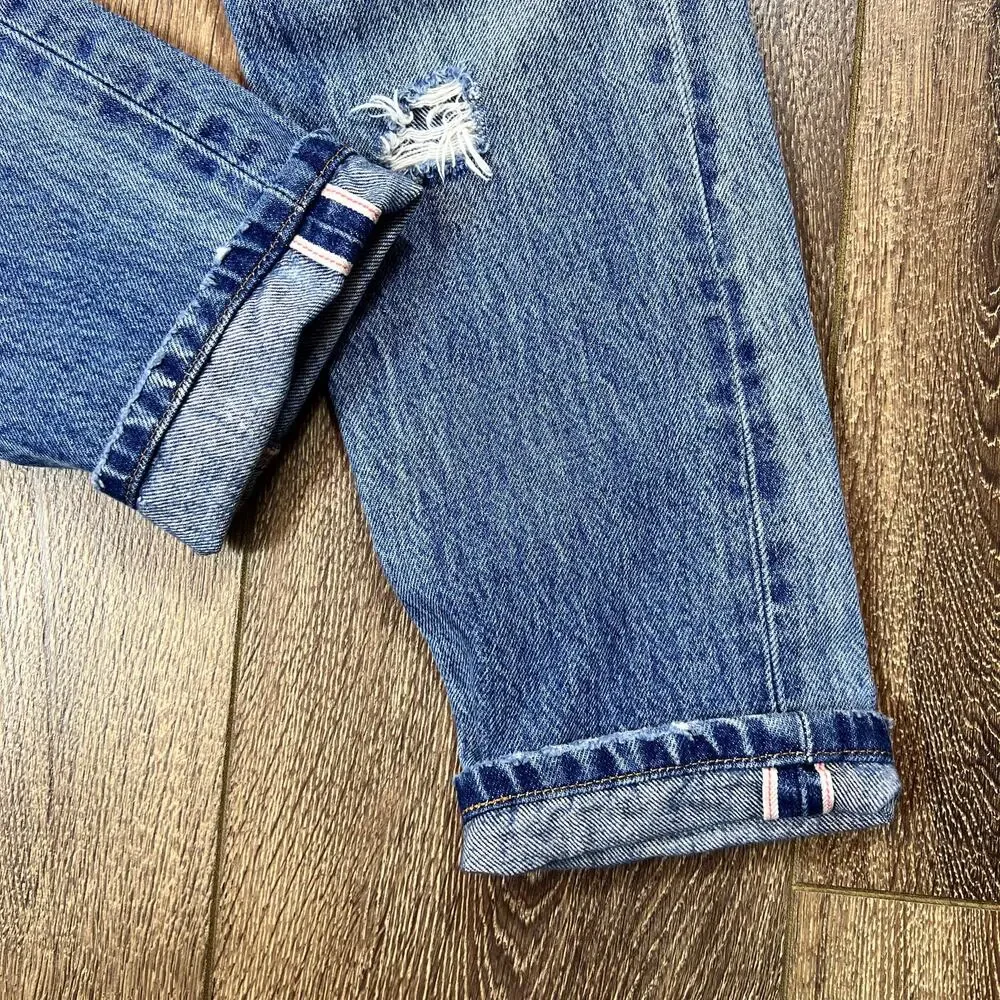 Levi's 501s Skinny white oak cone denim Jeans Selvedge